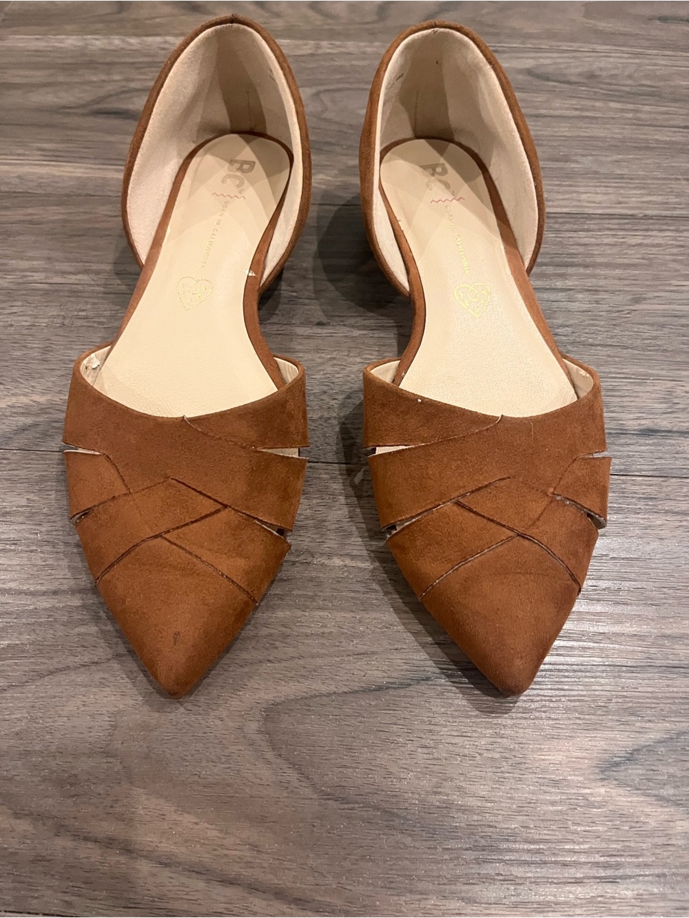 Born in California Women’s D'Orsay Pointed Flats - Brown